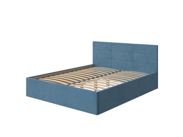Двуспальная кровать Vector Plus 160х200, Велюр (Monopoly Прованский синий (792)) в Ульяновске