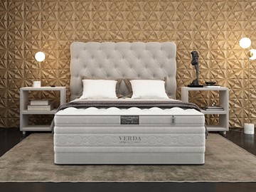 Спальная кровать Cloud Compact/Basement 180х200, Флок (Велсофт Серый) в Ульяновске