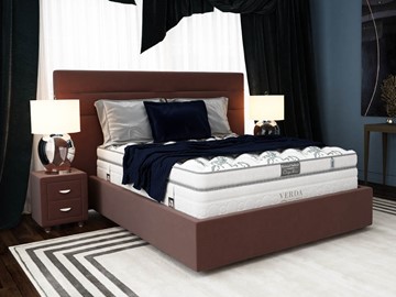 Двуспальная кровать Modern/Island M 180х200, Флок (Велсофт Спелая слива) в Ульяновске