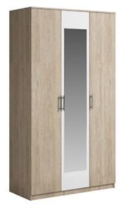 Шкаф 3 двери Светлана, с зеркалом, белый/дуб сонома в Ульяновске