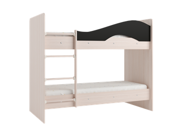 Детская  двухъярусная кровать Мая с 2 ящиками на щитах, корпус Млечный дуб, фасад Венге в Ульяновске - предосмотр 3