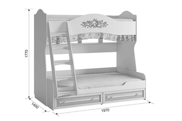 Детская двухэтажная кровать Алиса (1974х1404х1765) в Ульяновске - предосмотр 4