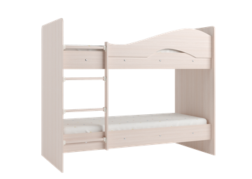 Детская двухъярусная кровать Мая на щитах со шкафом и ящиками, цвет Млечный дуб в Ульяновске - предосмотр 2