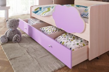 Детская двухъярусная кровать Соник 1.6 с ящиком, Ирис в Ульяновске - предосмотр 1