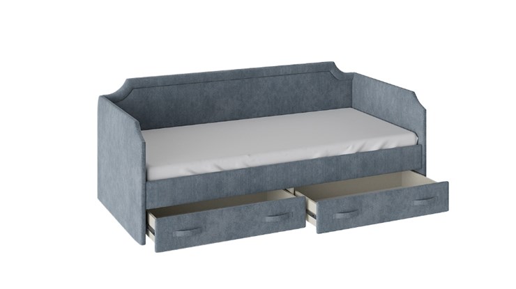 Кровать подростковая Кантри Тип 1, ТД-308.12.02 (Замша синяя) в Ульяновске - изображение 1
