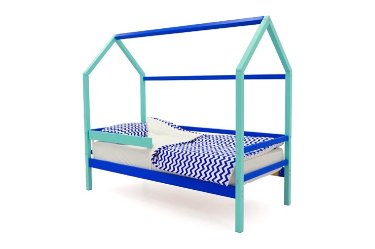 Кровать-домик в детскую Svogen синий-мятный в Ульяновске - изображение 2