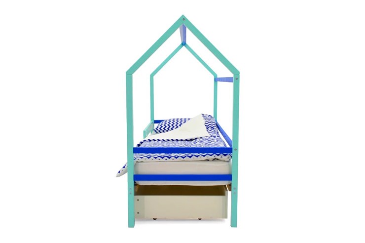 Кровать-домик в детскую Svogen синий-мятный в Ульяновске - изображение 5