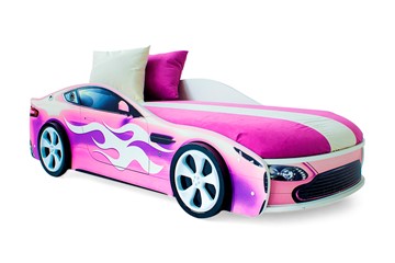 Детская кровать-машина Бондимобиль розовый в Ульяновске - предосмотр