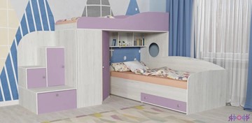 Детская кровать-шкаф Кадет-2, корпус Винтерберг, фасад Ирис в Ульяновске