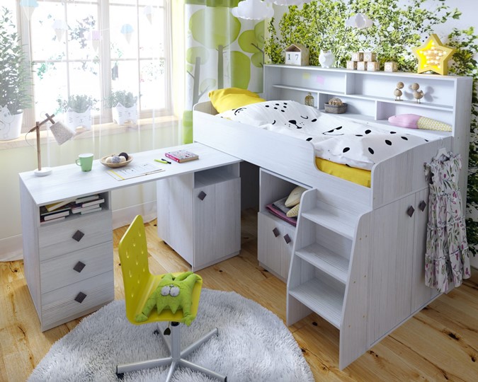 Кровать-чердак детская Малыш-5, цвет Винтерберг в Ульяновске - изображение 7