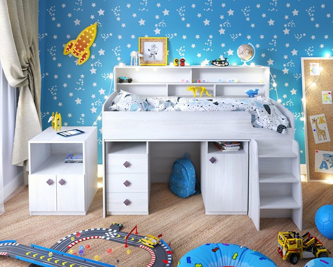 Кровать-чердак детская Малыш-5, цвет Винтерберг в Ульяновске - изображение 8