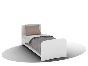 Односпальная кровать ВЕГА Кровать Кр-08 900 с плоским основанием (Белый древесный) в Ульяновске