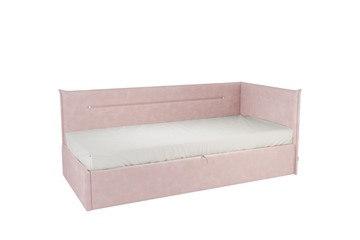Кровать детская 0.9 Альба (Тахта), нежно-розовый (велюр) в Ульяновске