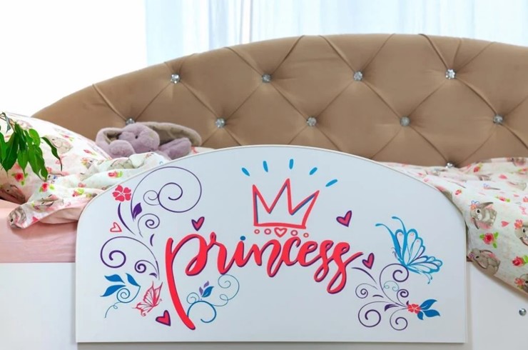 Односпальная детская кровать Эльза с бортиком, Бирюза (щиты) в Ульяновске - изображение 3
