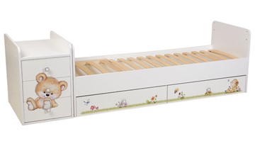 Детская кровать Фея 1100 Медвежонок Белый в Ульяновске - предосмотр 2