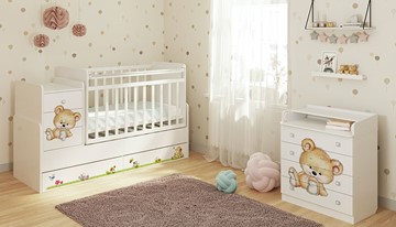 Детская кровать Фея 1100 Медвежонок Белый в Ульяновске - предосмотр 8