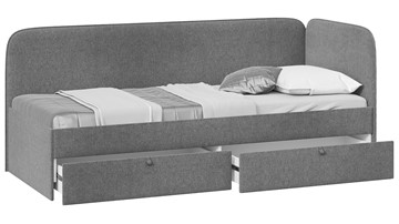 Кровать подростковая Молли тип 1 (90), Микровелюр Scandi Graphite 22 в Ульяновске - предосмотр 1