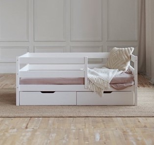Детская кровать Софа с ящиками, цвет белый в Ульяновске