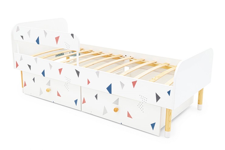 Кровать в детскую Stumpa Классика "Треугольники розовый, синий" в Ульяновске - изображение 11