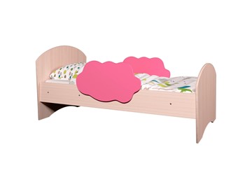 Детская кровать Тучка, корпус Дуб млечный, фасад Розовый в Ульяновске