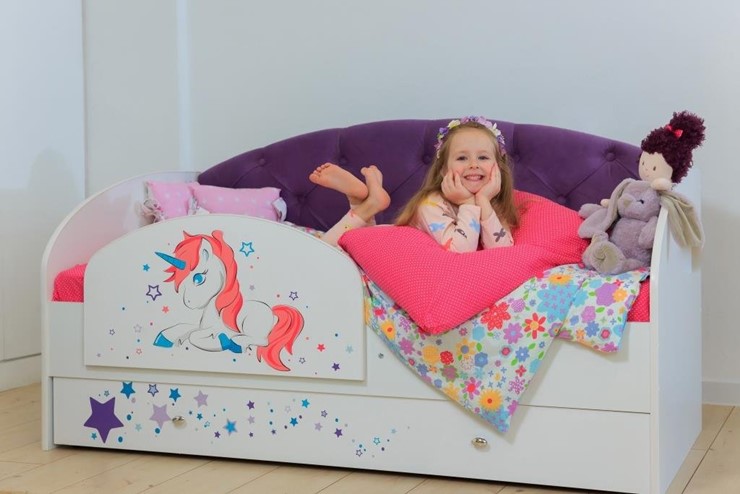 Кровать с бортиками Звездочка с бортиком, Фиолетовый в Ульяновске - изображение 4