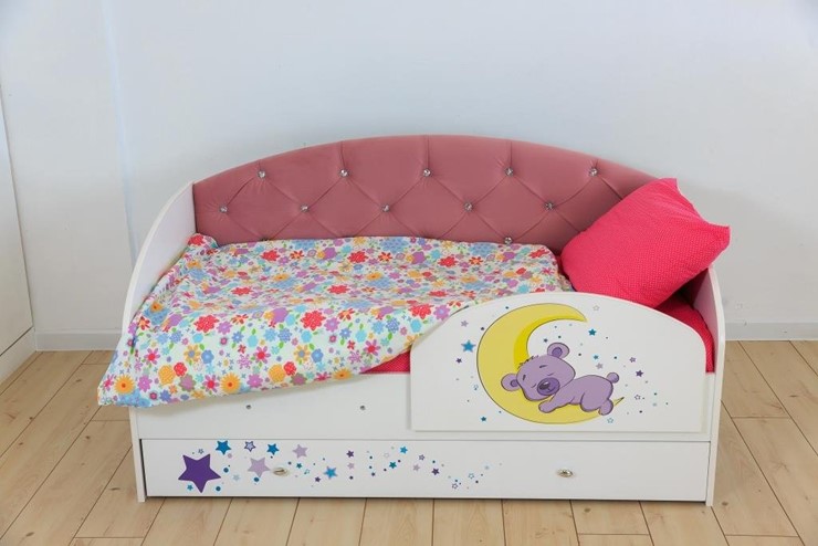 Детская кровать с ящиками Звездочка с бортиком, Розовый в Ульяновске - изображение 6