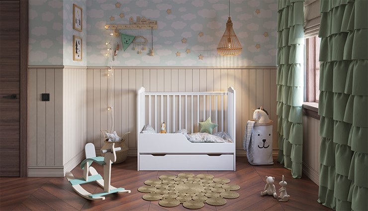 Кровать в детскую POLINI Kids Simple 310-01 Белый в Ульяновске - изображение 9