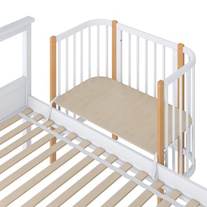 Приставная кровать POLINI Kids Simple 105 Белый / Бук в Ульяновске - предосмотр 3