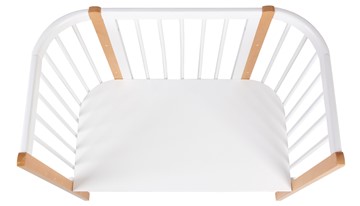 Кроватка детская приставная POLINI Kids Simple 120 Белый / Бук в Ульяновске - предосмотр 4