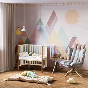 Кроватка детская приставная POLINI Kids Simple 120 Белый / Бук в Ульяновске - предосмотр 9