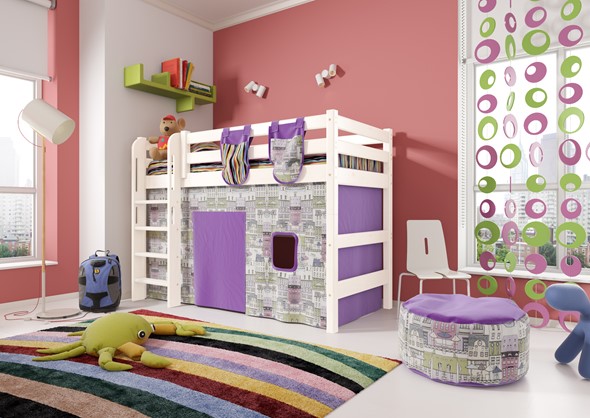 Детская кровать-чердак Соня,  Вариант 5 Белый в Ульяновске - изображение