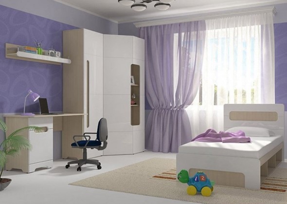 Гарнитур детской мебели Палермо-Юниор, вариант 2 без вставок в Ульяновске - изображение