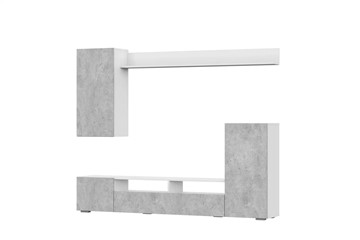 Набор мебели в гостиную МГС-4, белый/цемент светлый в Ульяновске - предосмотр