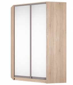 Шкаф угловой Аларти (YA-230х1400(602) (10) Вар. 5; двери D5+D5), с зеркалом в Ульяновске - предосмотр