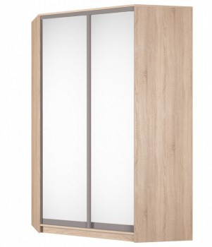 Шкаф угловой Аларти (YA-230х1400(602) (10) Вар. 5; двери D5+D5), с зеркалом в Ульяновске - изображение