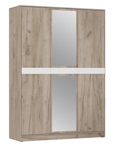 Шкаф 3-х дверный ШРК-3 Шарм с зеркалом Дуб Крафт Серый/Белый Бриллиант в Ульяновске