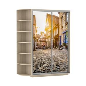 Шкаф 2-дверный Экспресс 1700x600x2400, со стеллажом, Улица/шимо светлый в Ульяновске