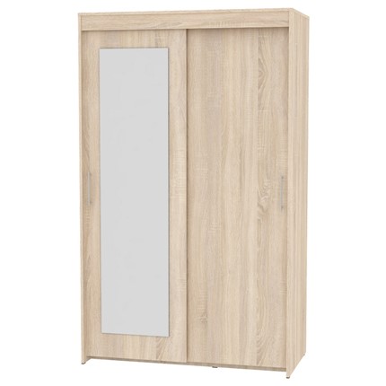 Шкаф 2-х дверный Топ (T-1-198х120х45 (5)-М; Вар.1), с зеркалом в Ульяновске - изображение