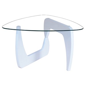 Стеклянный столик в гостиную Берген-3, белый в Ульяновске