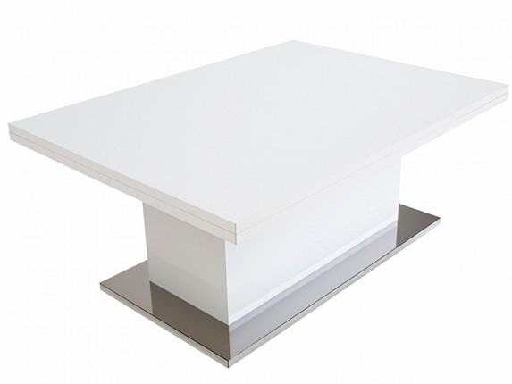 Складной стол-трансформер Slide GL, белый суперглянец в Ульяновске - изображение