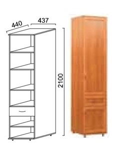 Шкаф 2-х дверный Версаль Александра-1, ПР-4, шимо светлый, МДФ с кожзамом в Ульяновске