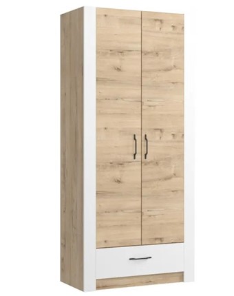 Шкаф гардеробный Ева 5 М1 дуб ирландский/белый матовый в Ульяновске - изображение