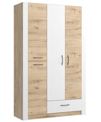 Шкаф гардеробный Ева 5 М2 дуб ирландский/белый матовый в Ульяновске - изображение