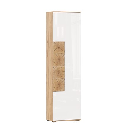 Шкаф одностворчатый Фиджи, 659300, белый/дуб золотой в Ульяновске - изображение