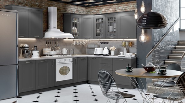 Модульная кухня Одри №2 (Серый) в Ульяновске - изображение