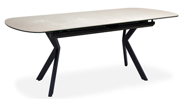 Кухонный стол раскладной Шамони 3CX 180х95 (Oxide Avorio/Графит) в Ульяновске - предосмотр 1