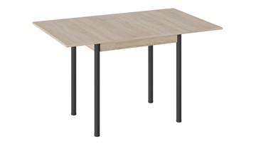 Кухонный стол раскладной Родос тип 2 с опорой d40 (Черный муар/Дуб Сонома) в Ульяновске - предосмотр 1