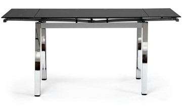 Раздвижной стол CAMPANA ( mod. 346 ) металл/стекло 70x110/170x76, хром/черный арт.11413 в Ульяновске