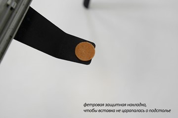 Обеденный раздвижной стол Дали-1L(ноги черные, дуб табако) в Ульяновске - предосмотр 6