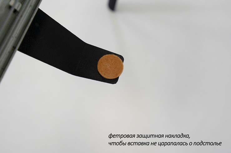 Обеденный раздвижной стол Дали-1L(ноги черные, дуб табако) в Ульяновске - изображение 6